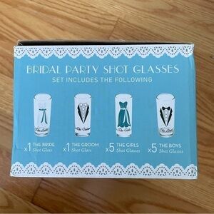 Nordstrom Bridal Party Shot Glasses Set of 12 Wedding Bachelorette Vows Marriage